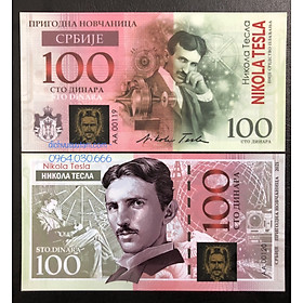 Mua Tiền kỷ niệm Nikola Tesla 100 dinara sưu tầm  có bảo an phát quang