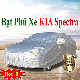 Bạt phủ xe ô tô kia spectra - bạt phủ ô tô 5 chỗ 3 lớp cao cấp chống mưa, chống nắng, chống cháy loại 1
