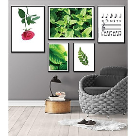 Mua Bộ 5 tranh canvas Thiên nhiên và bản nhạc hiện đại