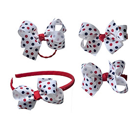 Hộp Cài Kẹp Cột Tóc Nơ Latin Handmade LTK016