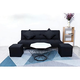 Bộ sofa bed 1m7 Juno sofa bao gồm 2 đôn và bàn kim cương -combo 6 món như hình