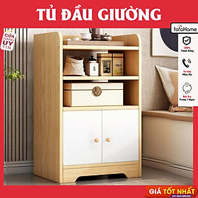 Mua Tủ Gỗ Để Cạnh Giường Ngủ 3 Tầng Có Cánh Cửa  Tủ Để Đồ Đầu Giường Cao 70cm Gỗ MDF Phủ Metamin Cao Cấp