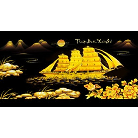 Mua Tranh đính đá Thuận buồm xuôi gió nền đen (95X50cm )chưa đính - YN5448