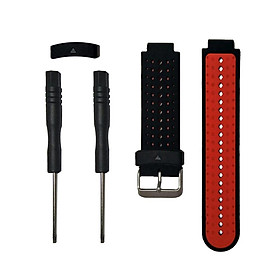 Watch Band Strap for Garmin Forerunner 220 230 235 620  Black + Red