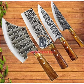 Mua bộ dao bếp thép nhíp ô tô dận vân chống dính hai mặt