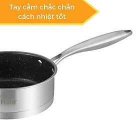 Chảo chống dính Inox có từ HR-P20IH (20cm) - thương hiệu Hare -  lỗi 1 đổi 1