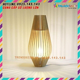 Mô Hình Đầu thú gỗ ghép trang trí Đèn ngủ, đèn để bàn decor