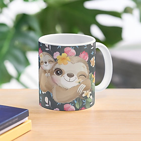 Cốc sứ cao cấp sloths lovers gift cute
