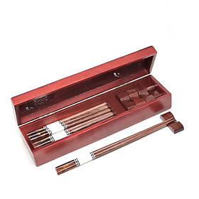 Mua Bộ Hộp Đũa 10 Đôi Gỗ Hương Cao Cấp 100% Hàng Thủ Công Mỹ Nghệ Việt Nam (Kèm Gác Đũa) | Đồ Dùng Phòng Ăn - Quà Tặng Tổng Hợp - Quà Lưu Niệm - Trang Trí Nhà Cửa