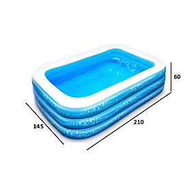 Mua Bể Bơi Cho Bé - Hồ Bơi Phao 3 Tầng Cho Trẻ Em Loại Dày Kèm Keo Vá - Kích Thước Dài 1 5M  1 8M  2 1M