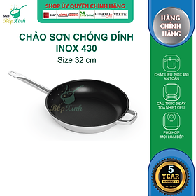 Mua Chảo chống dính inox Fivestar 3 đáy bếp từ 32cm tặng 1 sạn dừa