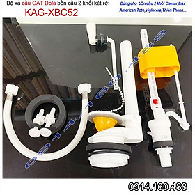Mua Bộ xả bàn cầu tay gạt Dola KAG-XBC52 trọn bộ  xả bồn cầu két rời gạt trước xả êm thoát nhanh sử dụng tốt