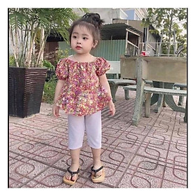 Bộ Đồ Hoa Nhí Cho Bé Cực Xinh Đồ Bộ Mùa Hè Cho Bé Chất Lụa Siêu Mát Hàng Thiết Kế Shop Mã BK004