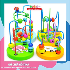 Luồn hạt gỗ - đồ chơi gỗ luồn hạt mini rèn luyện sự phối hợp cử động tay và mắt - ĐỒ CHƠI THÔNG MINH TINA