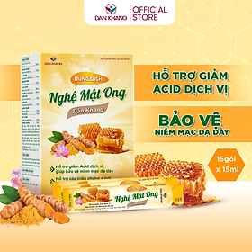 Dung Dịch Nghệ Mật Ong Dân Khang Hỗ Trợ Bảo Vệ Dạ Dày Hộp 15 gói x 15ml