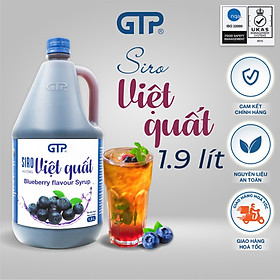 Siro Việt Quất GTP (1.9L/chai) - Chuyên dùng pha chế: Trà sữa, Trà trái cây, Cocktail, Mocktail