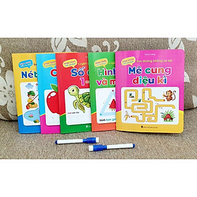 Mua Bộ Vở Viết Xóa Được - Wipe Clean: Luyện Viết Không Sợ Sai ( Bộ 5 Cuốn) - Tặng Kèm 2 Bút- MT books