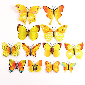 Set 24 cánh bướm dán tường 3D dùng để dán lên tường, mặt kính, mặt gỗ, trang trí tiểu cảnh, không gian các lớp học, quán cà phê, cửa hàng, studio