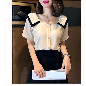 AÓ CỔ SEN PHỐI VIỀN TRẮNG HANA