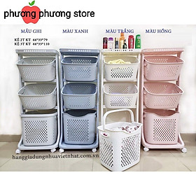 Mua Kệ đa năng kệ 3 tầng có bánh xe hàng xuất nhật cao cấp