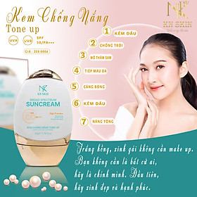 KEM CHỐNG NẮNG DƯỠNG DA CHE KHUYẾT ĐIỂM KN SKIN,sản phẩm kết hợp trang điểm làm da trắng hồng tự nhiên,không bết rích,không lộ vân kem,không gây khô da