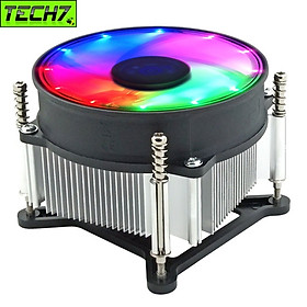 Quạt tản nhiệt CPU Led rainbow 11X for Intell lõi đồng nguyên chất cho máy tính hàng nhập khẩu - Mẫu A