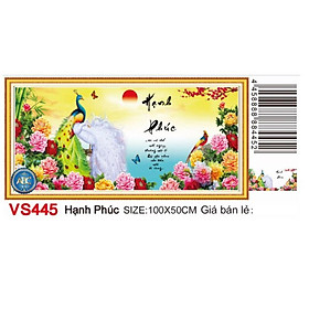 Mua Tranh đính đá đôi Công Hạnh Phúc VS445 (100x50) chưa đính