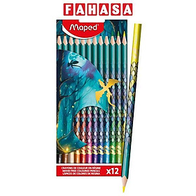 Hộp 12 Bút Chì Màu Họa Tiết Rồng - Maped 862234