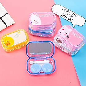 Bộ 2 Hộp đựng lens, kính áp trồng cute