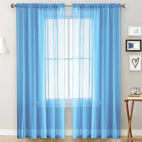 Rèm cửa tuyệt đẹp cho cửa sổ phòng khách, phòng ngủ của bạn-Màu xanh dương-Size 39 "Wx51" L