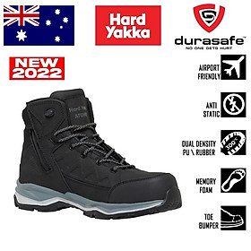 Giày Ankle Boot HARD YAKKA Y60335 Atomic 7-Inch Hybrid Size-Zip Safety Boot Black size EU 39,41,42,43