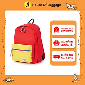 Balo thời trang American Tourister Carter Little: hệ thống dây đeo phù hợp với trẻ em. Ngăn phía trước với dải khóa kéo nhiều màu sắc thú vị