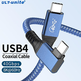 Cáp USB4 PD100W Type C Dây dữ liệu khuỷu tay nam-nữ Truyền dữ liệu 40Gbps Cáp sạc nhanh Thunderbolt 3 4 Line cho Macbook Màu sắc: Cáp USB 4