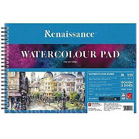 Tập lò xo 15 giấy vẽ Renaissance, sổ ký họa du lịch màu nước