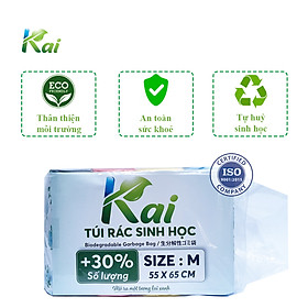 Mua Túi rác tự phân huỷ sinh học KAI  lô 4 cuộn 4 màu  size L: 64x78cm  bền dai  thân thiện môi trường và an toàn cho sức khoẻ  tiết kiệm hơn 30