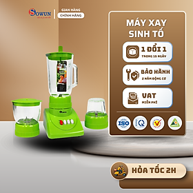 Máy Xay Sinh Tố Chính Hãng SOWUN SW5509 1L, Công Suất Mạnh Giúp Xay Thực Phẩm Cực Nhanh Và Nhuyễn