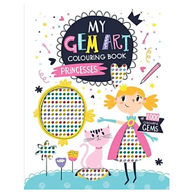 Sách Gem Art Colouring Book – Princesses
