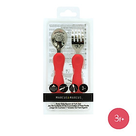 Bộ thìa nĩa ăn dặm cho bé Easy Grip Marcus & Marcus, từ 3 tuổi