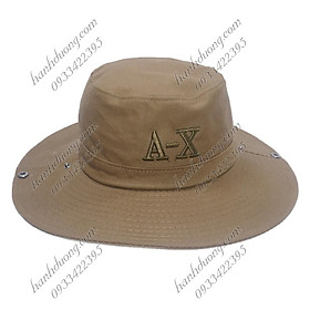 Mũ tai bèo nam thêu chữ A-X nón tai bèo lính vành rộng giúp chống nắng tốt với chất liệu vải cotton tốt mềm mại dễ thấm
