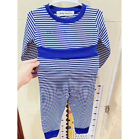 Bộ Dài Tay Kẻ Nhỏ Cạp Cao Minky Mom Cho Bé