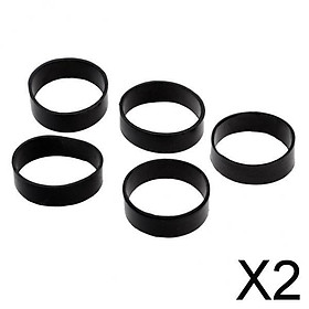 2x5Pcs Rubber Webbing Fixed Rings for Scuba Diving Weight Belt Backplate Strap