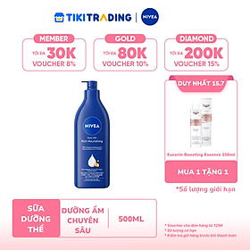 Sữa Dưỡng Thể NIVEA Dưỡng Ẩm Chuyên Sâu 48H | Thấm Nhanh (500 ml) - 80212