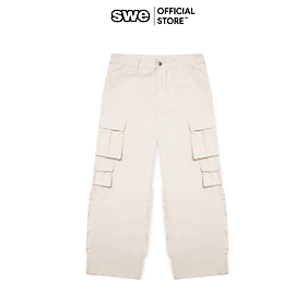 Quần jeans dài unisex Local Brand BUTTON CARGO PANT dáng suông, ống rộng - Thương hiệu SWE VN