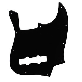 Black Pickguard 1 Ply 10 Hole For Jazz J Bass Guitar