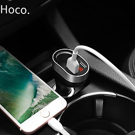Giá rẻ nhất HOCO hoco.Z29 Reg màn hình kỹ thuật số bật lửa sạc xe hơi nhỏ 2 cổng USB sạc xe hơi mini mới 2.4