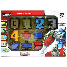 Đồ chơi lắp ráp robot số từ 0 đến 4 và dấu toán học - vecto vt8191