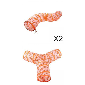 3Pcs Cat Foldable Tunnel Toy for Bunny Kitten Small Animal Play Tunnel