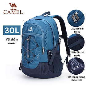 Túi leo núi chống thấm nước ngoài trời CAMEL Balo đi bộ đường dài 30L dành cho nam và nữ Balo du lịch thể thao giải trí - indigo blue