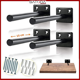 Mua Bộ 4 chốt âm kệ treo tường  pát âm đỡ kệ trang trí bằng thép đặc 15cm kèm phụ kiện vít tắc kê – Hàng chính hãng
