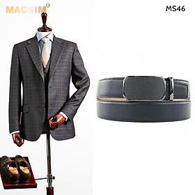 Thắt lưng nam -Dây nịt nam da thật cao cấp nhãn hiệu Macsim MS46
